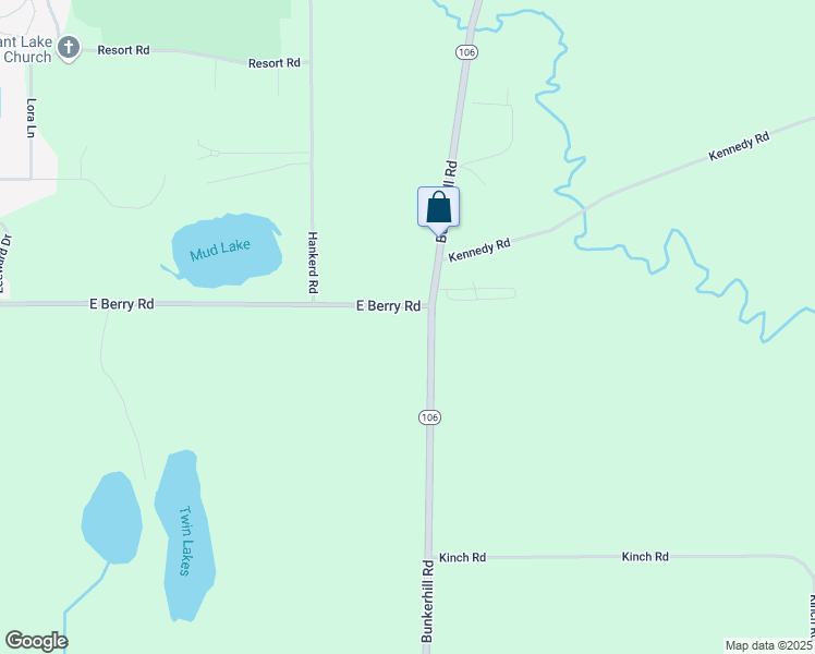 map of restaurants, bars, coffee shops, grocery stores, and more near 11628 Bunkerhill Road in Pleasant Lake