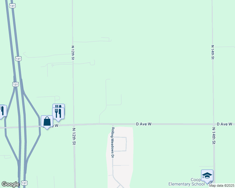 map of restaurants, bars, coffee shops, grocery stores, and more near 8229 Wild Flower Path in Kalamazoo