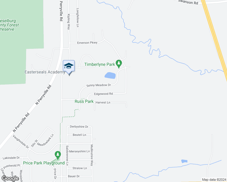 map of restaurants, bars, coffee shops, grocery stores, and more near 6472 Edgewood Road in Machesney Park