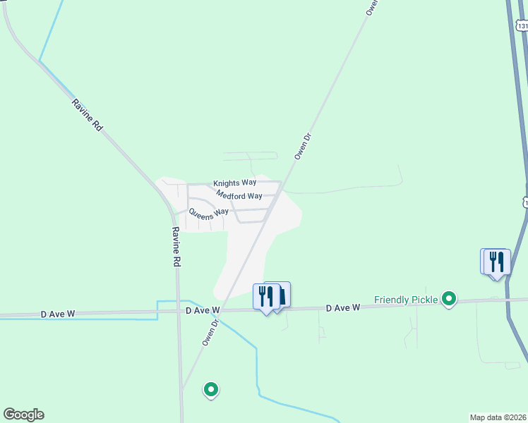 map of restaurants, bars, coffee shops, grocery stores, and more near 6301 Overdale Manor Road in Kalamazoo