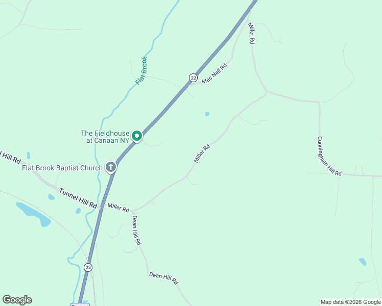 map of restaurants, bars, coffee shops, grocery stores, and more near 95 Miller Road in Canaan