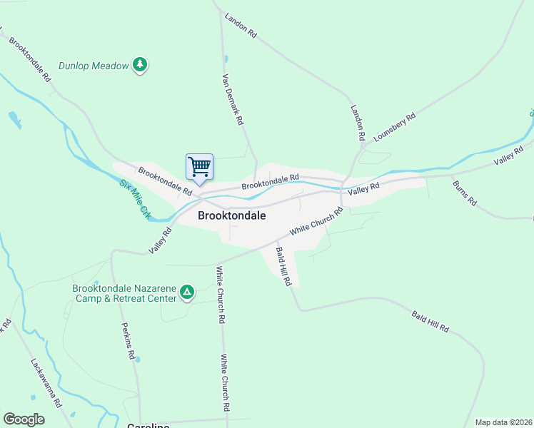 map of restaurants, bars, coffee shops, grocery stores, and more near 534 Valley Road in Brooktondale