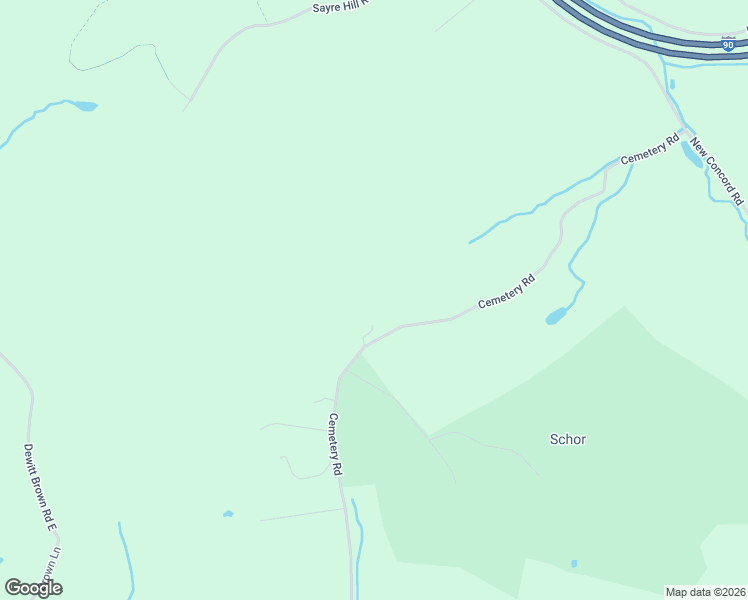 map of restaurants, bars, coffee shops, grocery stores, and more near 299 Cemetery Road in East Chatham