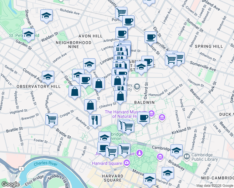 map of restaurants, bars, coffee shops, grocery stores, and more near 0 Highway 2 in Cambridge