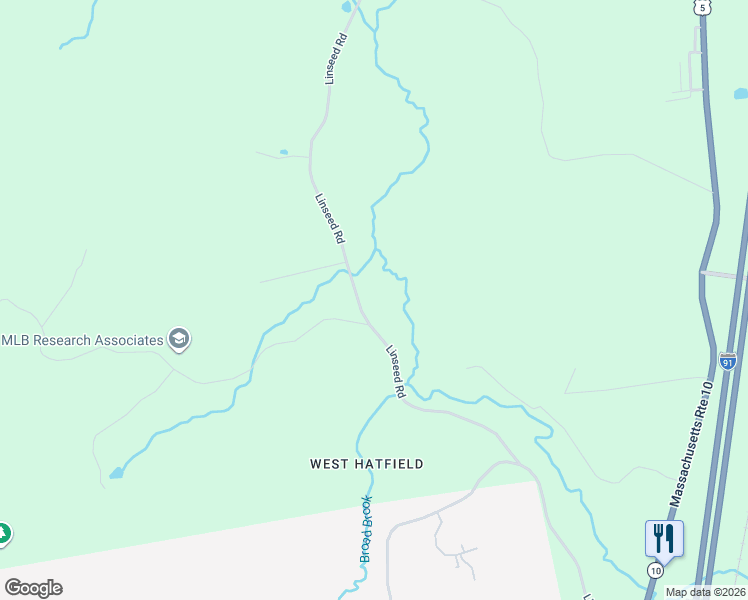 map of restaurants, bars, coffee shops, grocery stores, and more near 130 Linseed Road in Hatfield