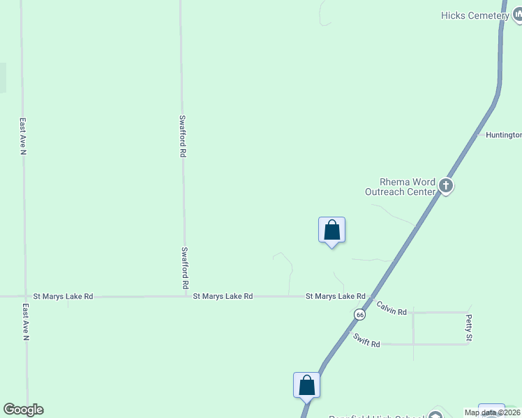 map of restaurants, bars, coffee shops, grocery stores, and more near 21130 Swafford Road in Battle Creek