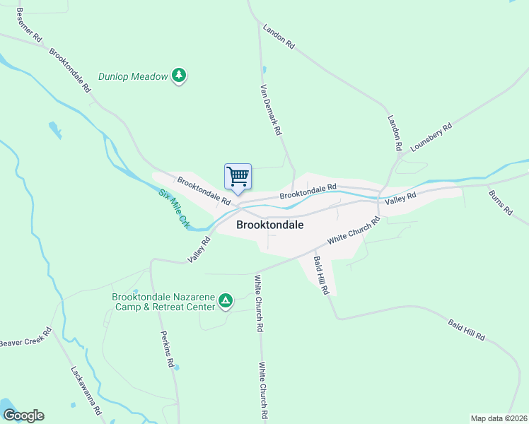 map of restaurants, bars, coffee shops, grocery stores, and more near in Brooktondale