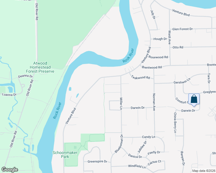 map of restaurants, bars, coffee shops, grocery stores, and more near 505 Riverhill Court in Machesney Park