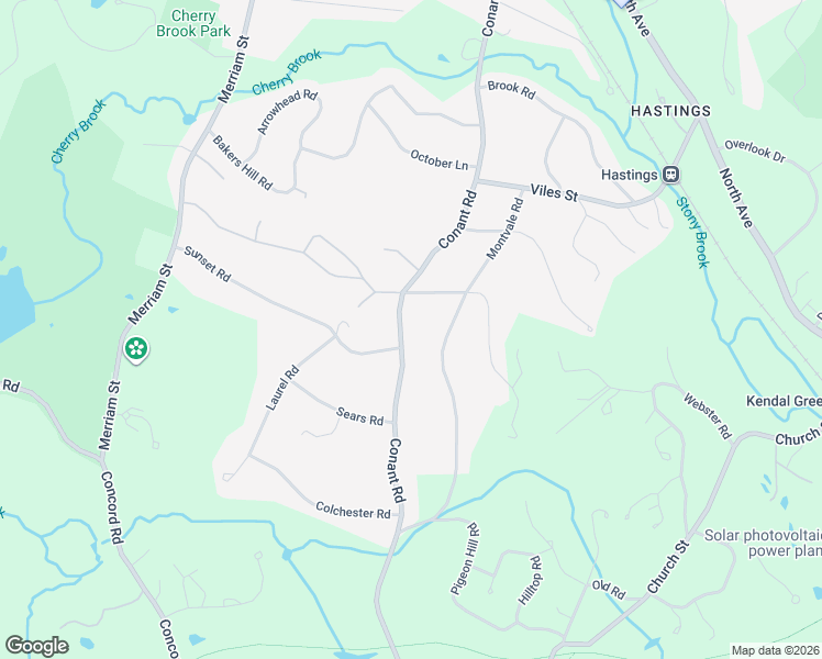 map of restaurants, bars, coffee shops, grocery stores, and more near 173 Conant Road in Weston