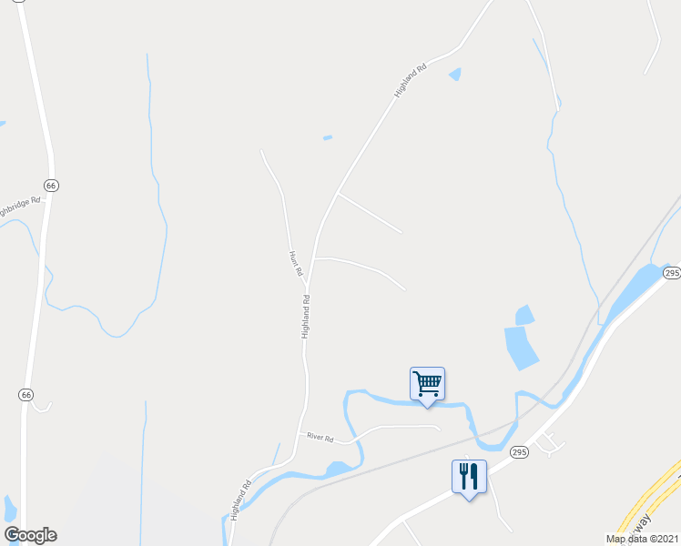 map of restaurants, bars, coffee shops, grocery stores, and more near 284 Highland Road in Chatham