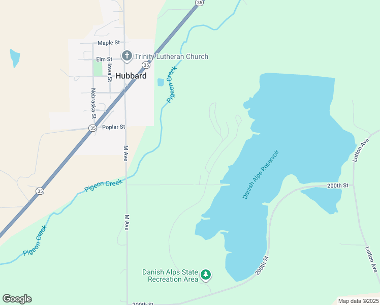 map of restaurants, bars, coffee shops, grocery stores, and more near 1271 200th Street in Hubbard