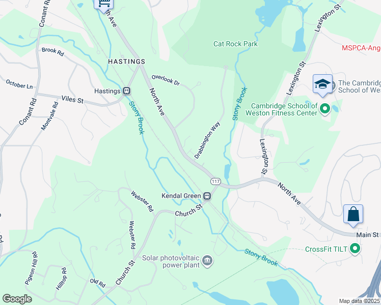 map of restaurants, bars, coffee shops, grocery stores, and more near 153 North Avenue in Weston