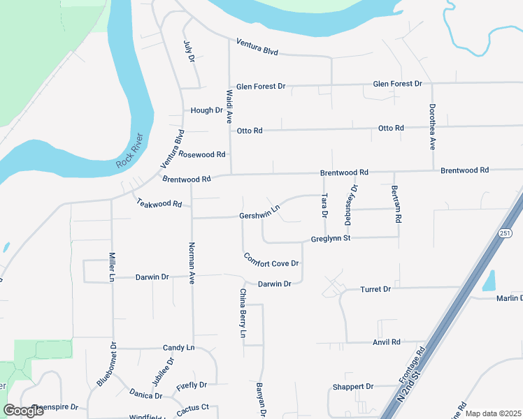 map of restaurants, bars, coffee shops, grocery stores, and more near 11309 Gail Court in Machesney Park