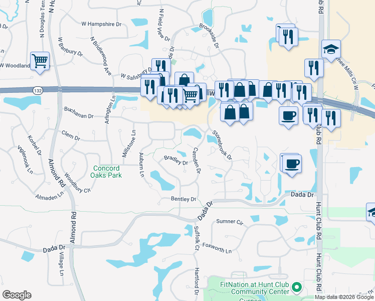 map of restaurants, bars, coffee shops, grocery stores, and more near 6963 Morgan Court in Gurnee