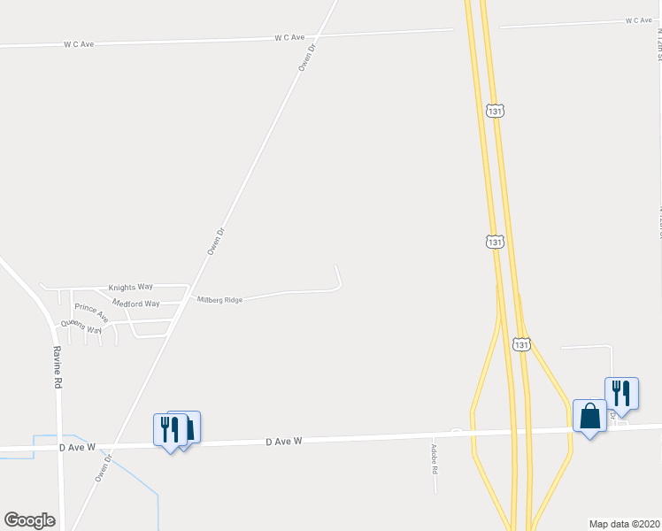 map of restaurants, bars, coffee shops, grocery stores, and more near 8373 Millstone Court in Kalamazoo