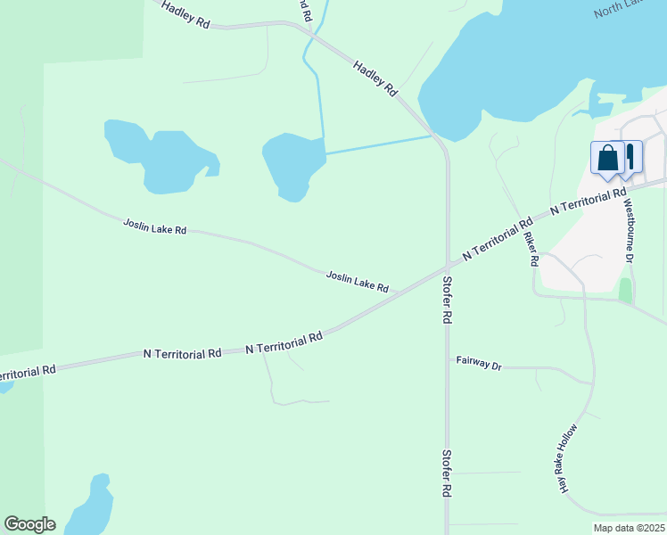 map of restaurants, bars, coffee shops, grocery stores, and more near 9660 Joslin Lake Road in Gregory