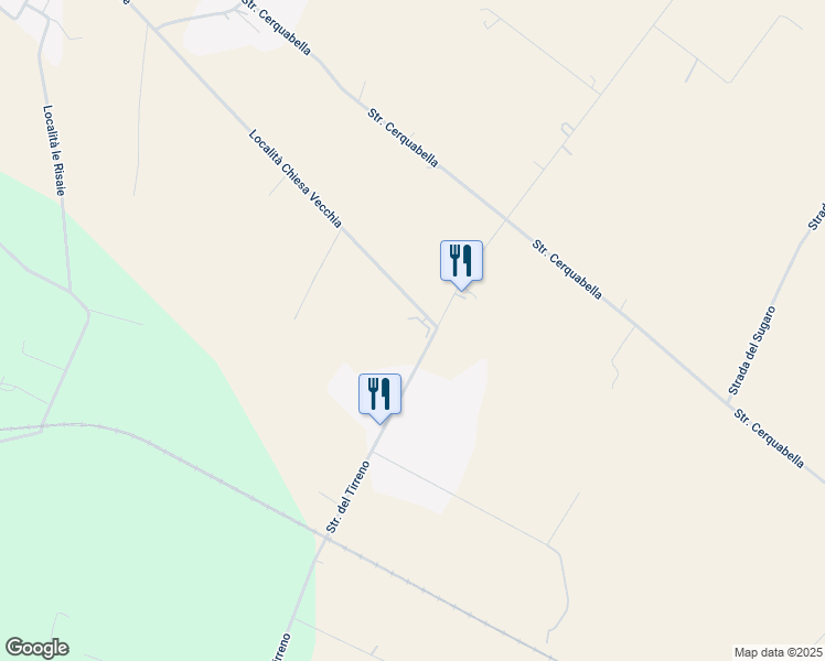 map of restaurants, bars, coffee shops, grocery stores, and more near 1 Località Quercette - Pescia in Provincia di Viterbo