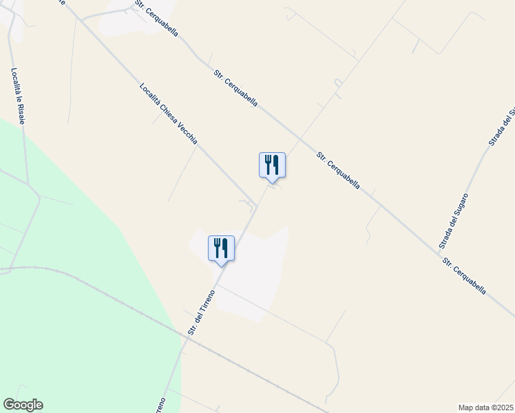 map of restaurants, bars, coffee shops, grocery stores, and more near 1 Località Quercette - Pescia in Provincia di Viterbo