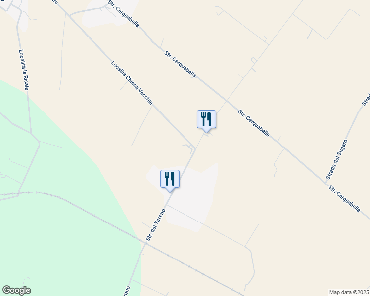 map of restaurants, bars, coffee shops, grocery stores, and more near 1 Località Quercette - Pescia in Provincia di Viterbo
