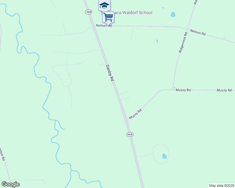 map of restaurants, bars, coffee shops, grocery stores, and more near 1396 Danby Road in Ithaca