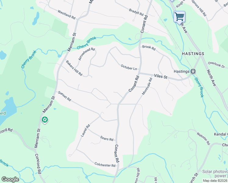 map of restaurants, bars, coffee shops, grocery stores, and more near 16 Woodland Road in Weston