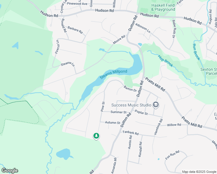 map of restaurants, bars, coffee shops, grocery stores, and more near 69 Barton Drive in Sudbury