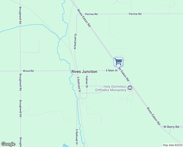 map of restaurants, bars, coffee shops, grocery stores, and more near 217 East Main Street in Rives Junction