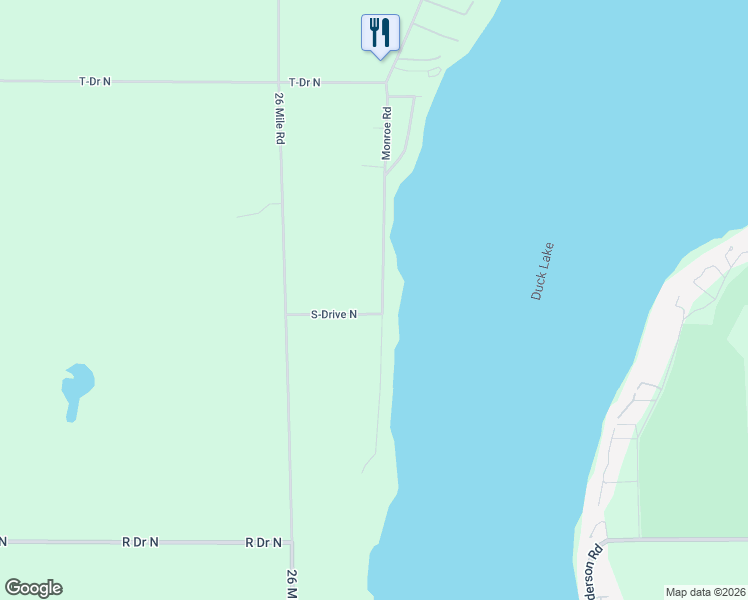 map of restaurants, bars, coffee shops, grocery stores, and more near 5961 Monroe Road in Olivet