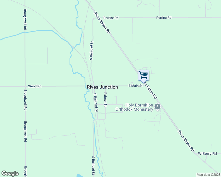 map of restaurants, bars, coffee shops, grocery stores, and more near 217 East Main Street in Rives Junction