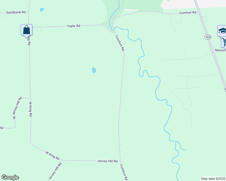 map of restaurants, bars, coffee shops, grocery stores, and more near 244 Comfort Road in Ithaca