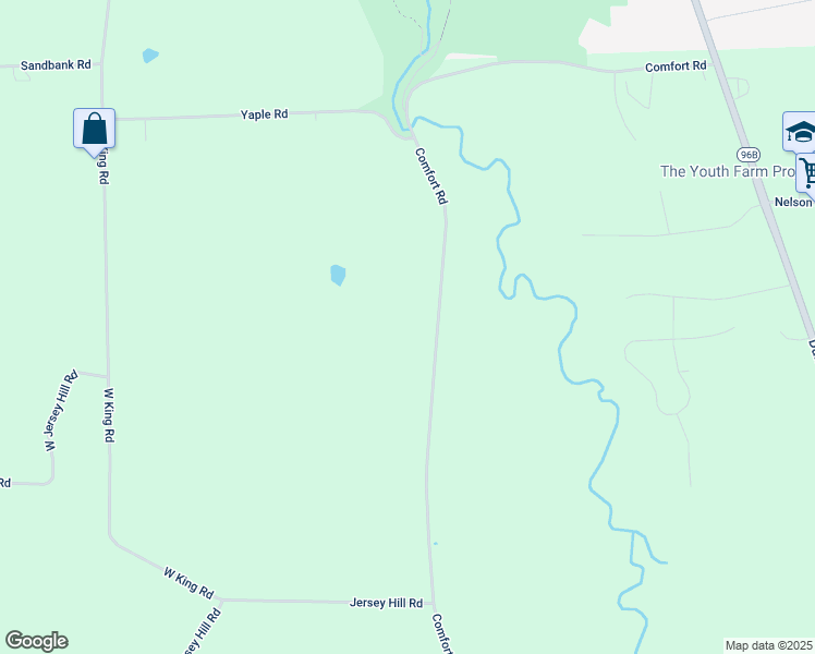 map of restaurants, bars, coffee shops, grocery stores, and more near 242 Comfort Rd in Ithaca