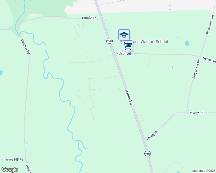 map of restaurants, bars, coffee shops, grocery stores, and more near 101 Olde Towne Rd in Ithaca