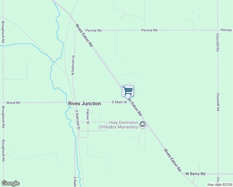 map of restaurants, bars, coffee shops, grocery stores, and more near 3787 Rives Eaton Road in Rives Junction