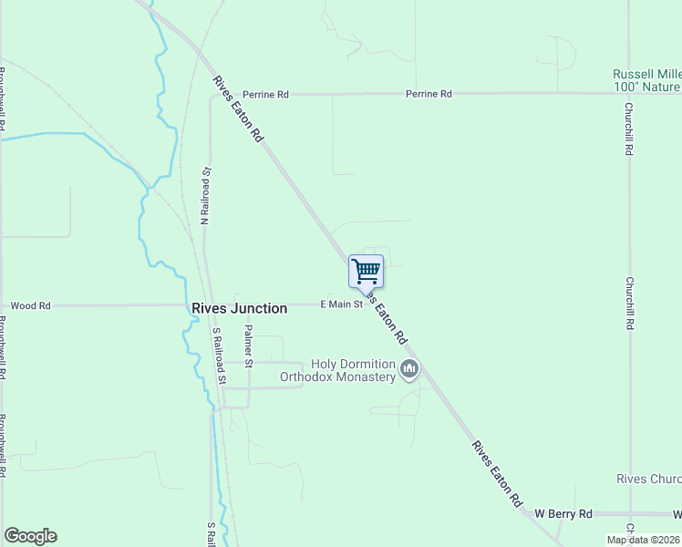 map of restaurants, bars, coffee shops, grocery stores, and more near 3787 Rives Eaton Road in Rives Junction