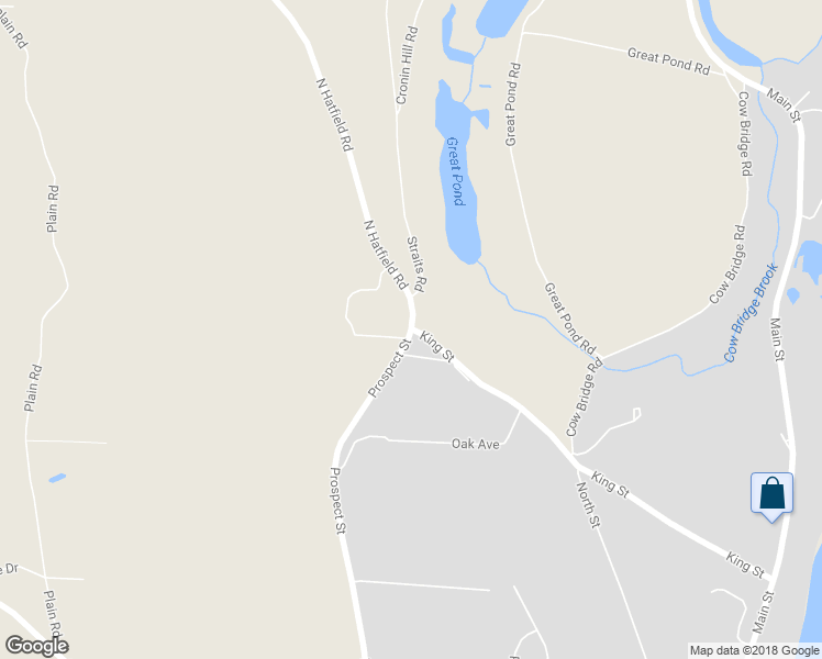 map of restaurants, bars, coffee shops, grocery stores, and more near 115 King Street in Hatfield
