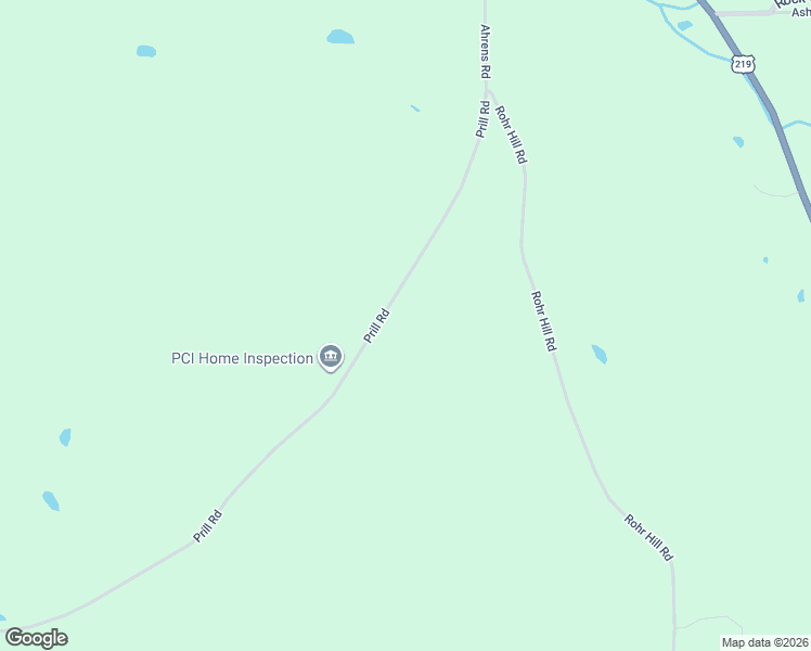 map of restaurants, bars, coffee shops, grocery stores, and more near 6819 Prill Road in East Otto