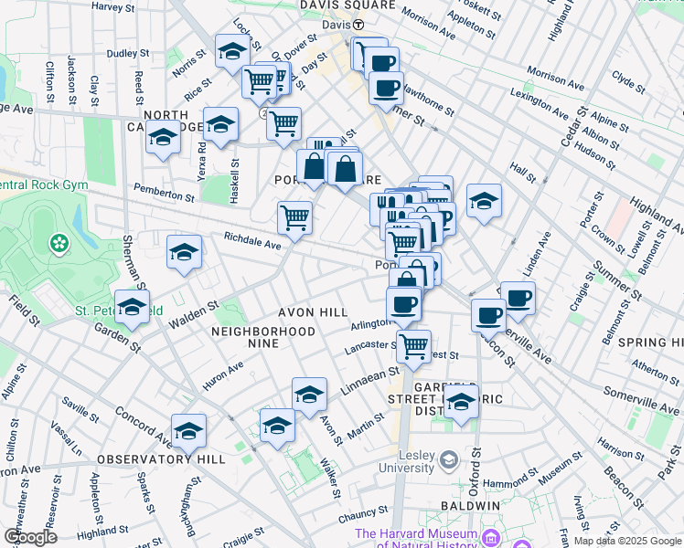 map of restaurants, bars, coffee shops, grocery stores, and more near 10 Cambridge Terrace in Cambridge
