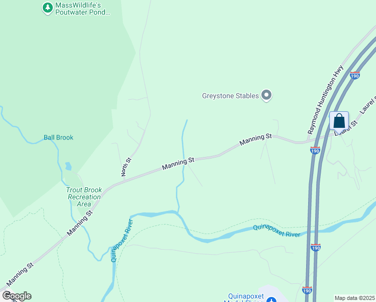 map of restaurants, bars, coffee shops, grocery stores, and more near 500 Manning Street in Holden