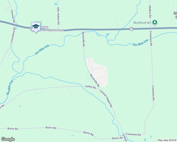 map of restaurants, bars, coffee shops, grocery stores, and more near 300 Boiceville Road in Brooktondale