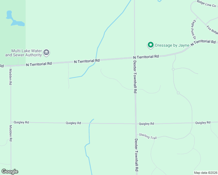 map of restaurants, bars, coffee shops, grocery stores, and more near 11677 North Territorial Road in Dexter