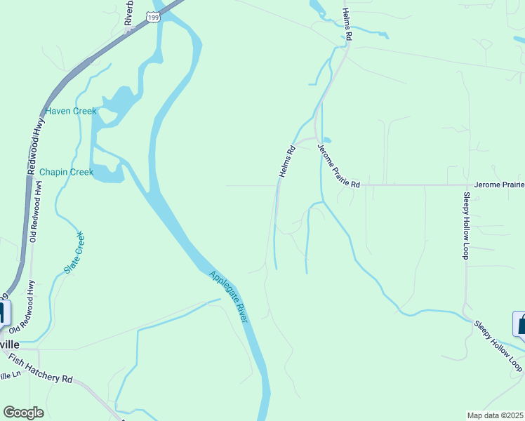 map of restaurants, bars, coffee shops, grocery stores, and more near 3633 Helms Road in Grants Pass