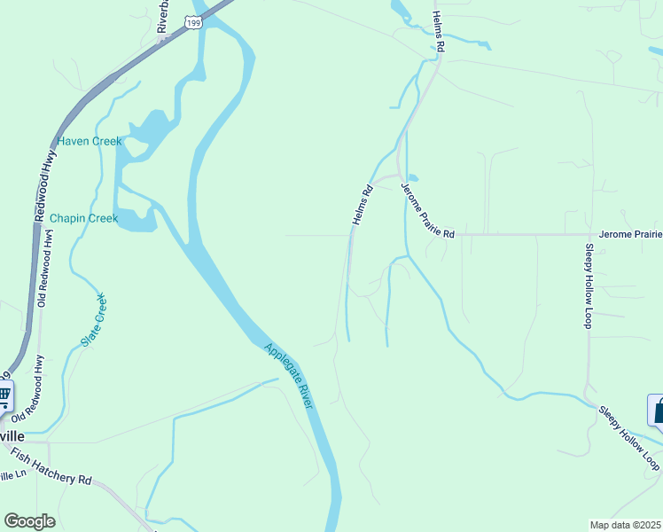 map of restaurants, bars, coffee shops, grocery stores, and more near 3633 Helms Road in Grants Pass