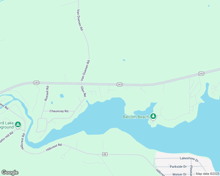 map of restaurants, bars, coffee shops, grocery stores, and more near 8926 Willow Road in Rushford