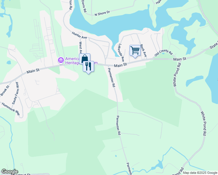 map of restaurants, bars, coffee shops, grocery stores, and more near 16 Parmenter Road in Hudson