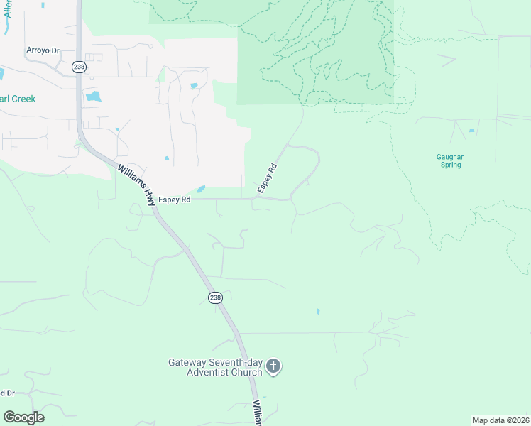 map of restaurants, bars, coffee shops, grocery stores, and more near 415 Espey Road in Grants Pass