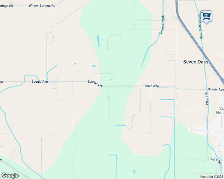 map of restaurants, bars, coffee shops, grocery stores, and more near 3281 Scenic Avenue in Central Point
