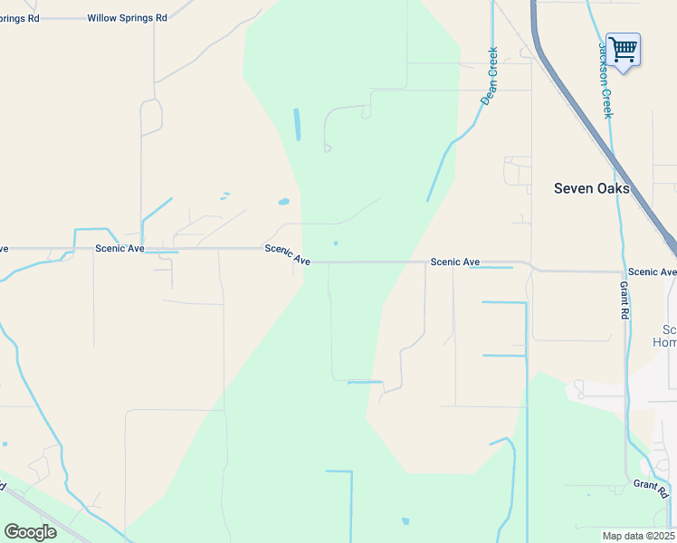 map of restaurants, bars, coffee shops, grocery stores, and more near 3281 Scenic Avenue in Central Point