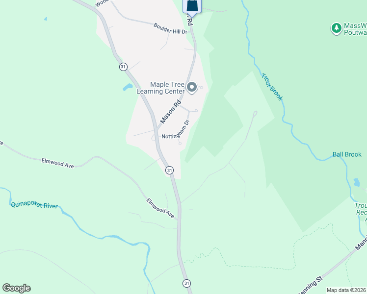 map of restaurants, bars, coffee shops, grocery stores, and more near 37 Nottingham Drive in Holden
