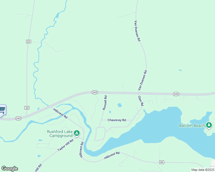 map of restaurants, bars, coffee shops, grocery stores, and more near in Rushford