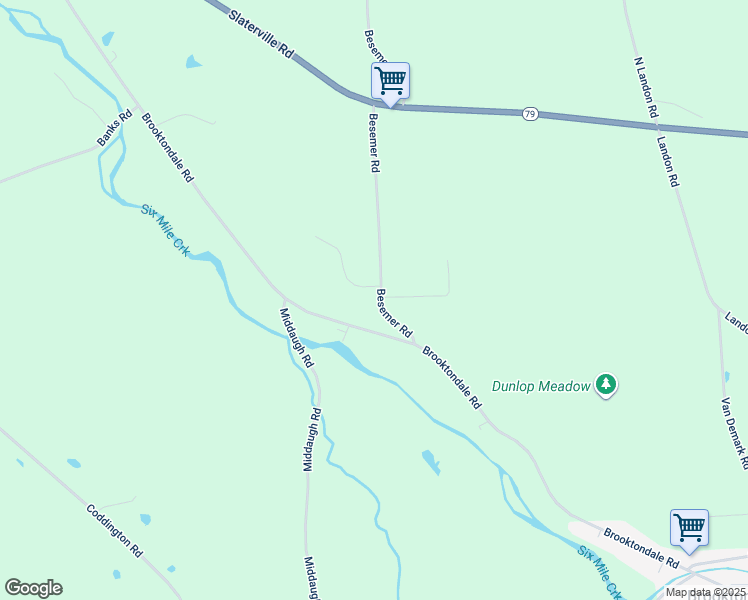 map of restaurants, bars, coffee shops, grocery stores, and more near 158 Besemer Road in Ithaca